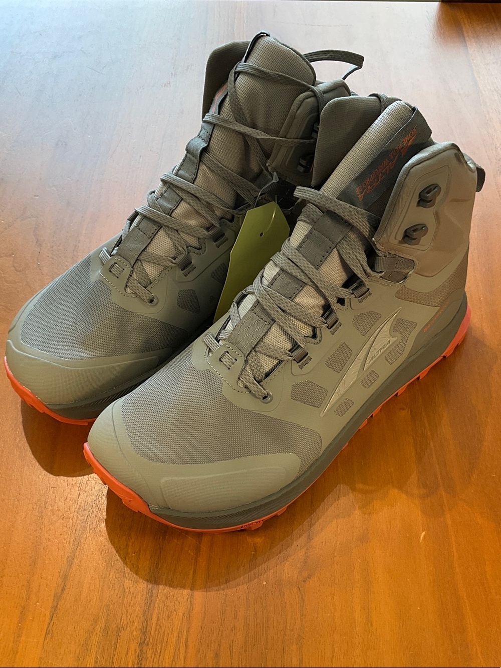 Lone Peak mid waterproof Altra Men's Olive High-Top Trail Sneakers with Or sampl
